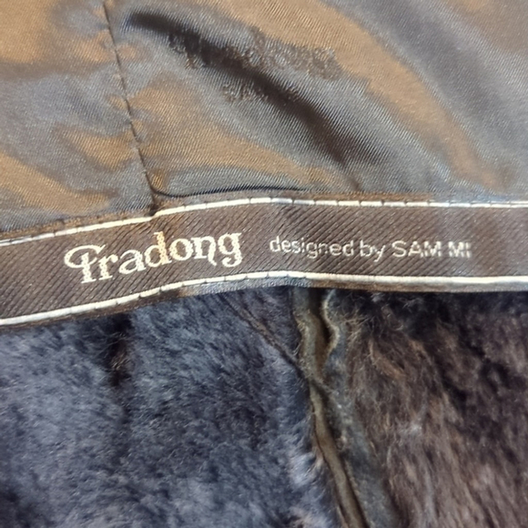 Tradong by Sam Mi Faux Leather Black Fur Lined Jacket XL - Picture 13 of 15